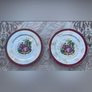 Two Regency Dinner Plates